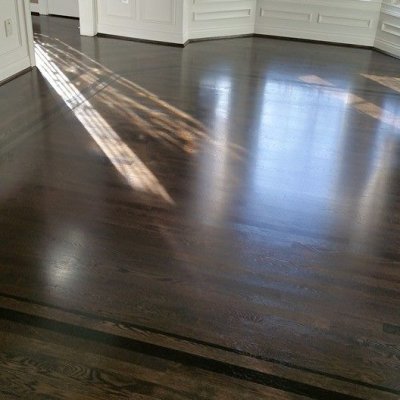 Sand and Finish Ebony Stain